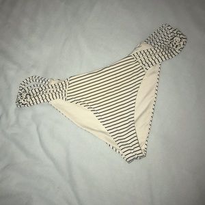 Frankies Bikinis Navy stripe bikini bottoms